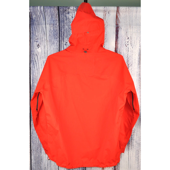 LL Bean Rain Jacket Misses Size XL Red Trail Model 291609 Waterproof Hooded - Picture 7 of 7